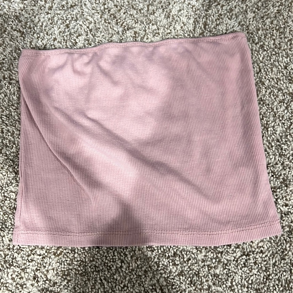 Shein pink strapless shirt